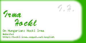 irma hockl business card